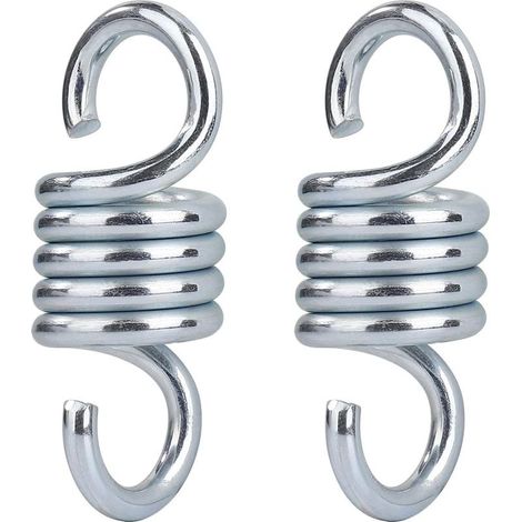 Ecleanfy - Crochet à Ressort Hamac en Acier Galvanisé Charge Maximale 500 kg pour Jardin Porche Balançoire Chaise Suspendue 2 pièces (1/5)
