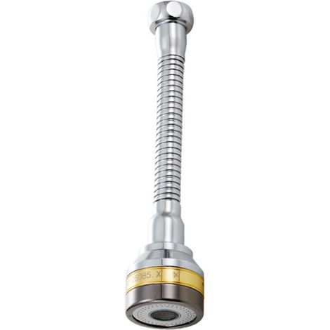 Copper spray nozzle for faucet, 360° rotating, anti-splash, pressure filtration, spray head for kitchen and bathroom faucets, extended length (1/5)