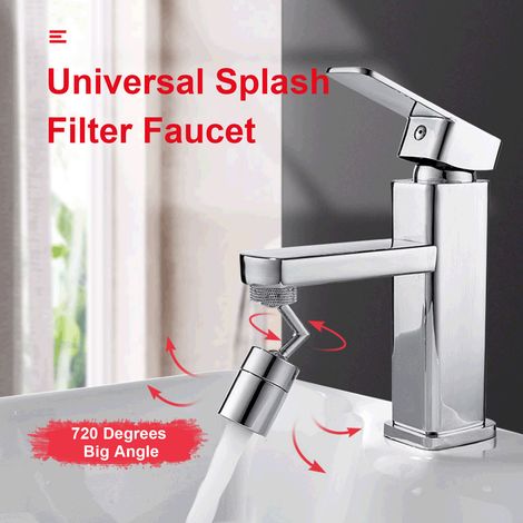 Grifo de cocina con filtro antisalpicaduras, aireador de gran angular de 720°, boquilla ahorradora de agua, extensión para lavabo de baño. (1/5)