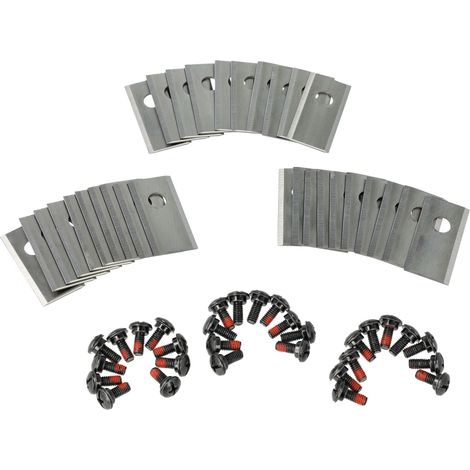vhbw 30x Lames compatible avec Scheppach RoBoCut XL600, L500, XXL900 tondeuse - Lames de rechange, argenté, acier inoxydable