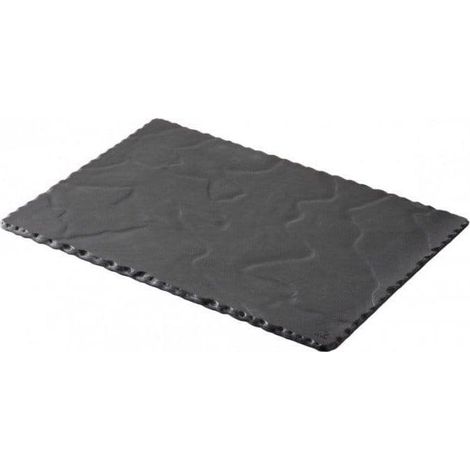 Revol Basalt Rechteckiger Teller Schwarz 30 x 20 cm