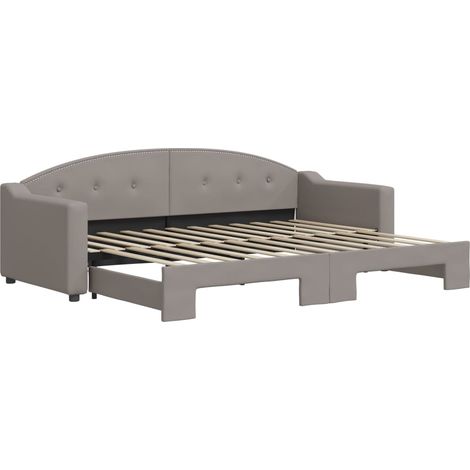 Maison Exclusive - Divano Letto con Letto Estraibile Tortora 80x200 cm Tessuto