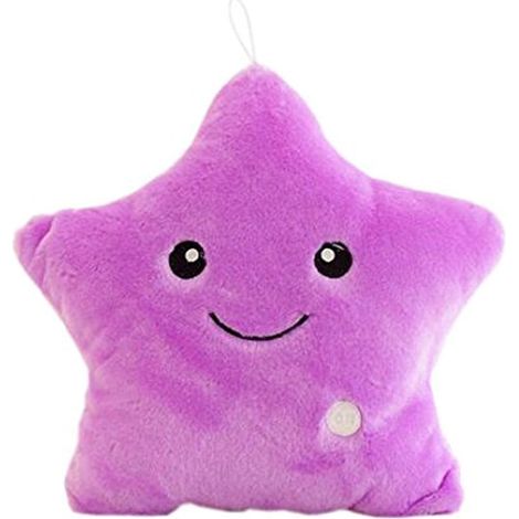 1 Oreiller LED, forme étoile, peluche douce, lumière apaisante, décoration chambre enfant adulte (1/5)