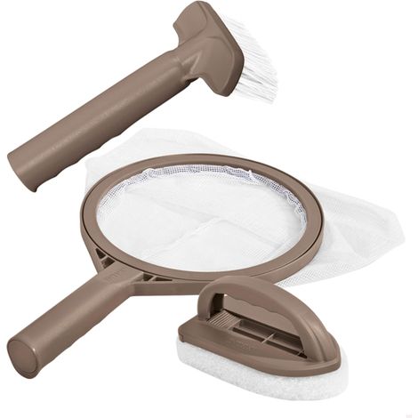 Kit d'entretien pour Spa Gonflable, Comprend Brosse Incurvée, Épuisette et Tampon à Récurer, 0,62 kg (1/5)