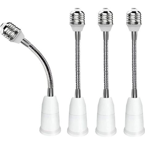 4 Pièces E27 à E27 Prolongateur, Adaptateur Lampe D’extension, Rallonge des Ampoul, Conversion D'interface pour Ampoules Et éclairage