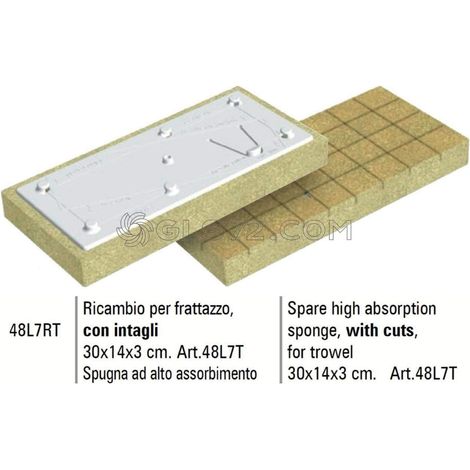 RECAMBIO ESPONJA CON CORTES LONGITUDINALES 30X14X3 cm 48L7RT PARA SIGMA 48L7T (1/2)