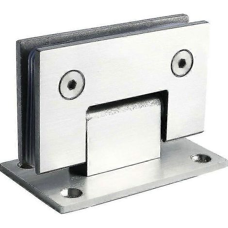 Glass shower door hinge to glass bracket, 180 degree opening and closing, 304 stainless steel clip, suitable for 6-12mm glass display cabinet (1/5)