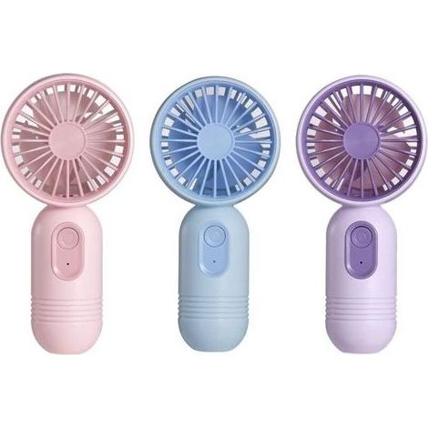 Ventilateur portable 3 pièces. alimenté par batterie. petit ventilateur portatif. 3 vitesses de vent. adapté aux voyages. au bureau. à l'extérieur (1/5)