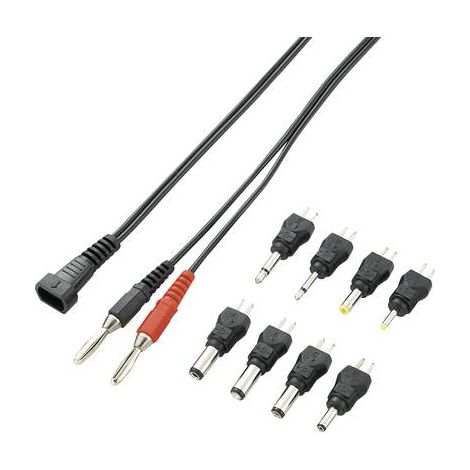JEU DADAPTATEURS BASSE TENSION AVEC X2 ADAPTATEUR JACK ET X6 ADAPTATEUR BASSE TENSION VOLTCRAFT 04A-8XC2 93027C42 9 PC(S)