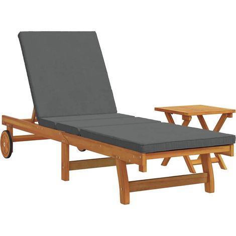 Maison Exclusive - Lettino da sole 2 pcs Marrone Legno di Acacia Massello (1/5)