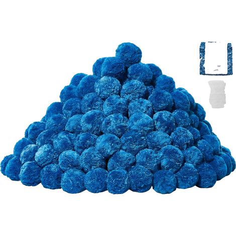 Bolas filtrantes, material filtrante de poliéster reutilizable, alta eficiencia de filtración, color azul, 1,4 kg (3,1 lbs) (1/2)