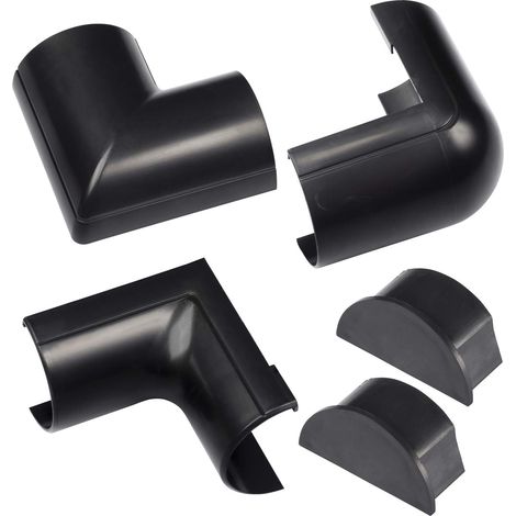 D-Line CLOAP5025B Accessori a Scatto - Canalina = 50mm (Larghezza) x 25mm (Altezza) - Nero (1/3)
