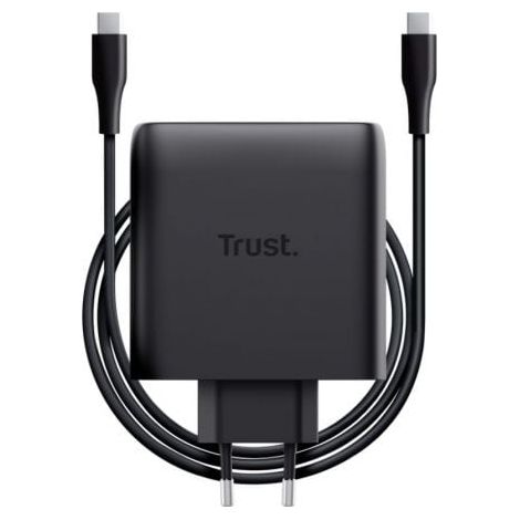 Cargador de Pared GaN Trust Maxo 100W/ 2xUSB Tipo-C/Incluye Cable USB Tipo-C/ 100W