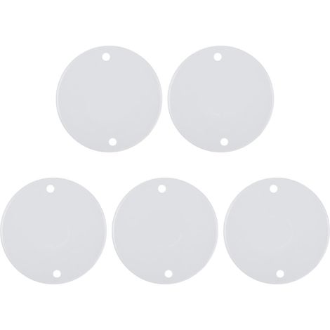 Lot de 5 Couvercle Rond PVC Boîte Jonction 65mm Imperméable Résistant Corrosion Électronique