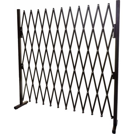 [NON UTILIZZATO] Recinto traliccio a fisarmonica estensibile HHG-930 alluminio marrone, altezza 153cm, larghezza 36-300cm