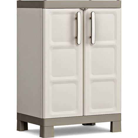 Armoire Extérieure Strathmore, Meuble de Jardin 2 Étagères, Imperméable Made in Italy, 45x65x97h cm Brun Sable
