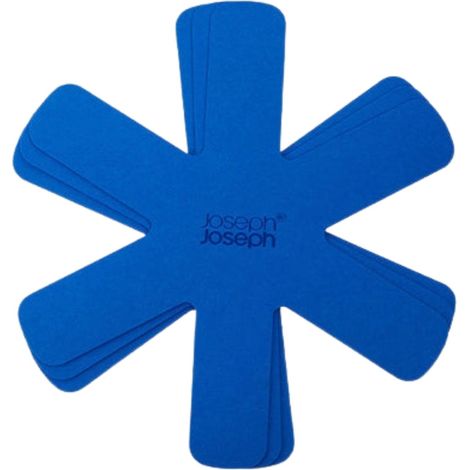 Set de protectores de sartenes, Joseph Joseph, Space 3 piezas, protectores de fieltro para utensilios de cocina, protección contra arañazos y abolladuras, azul