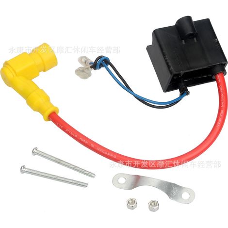 Mini motorcycle/bicycle accessories 50cc/80cc 2-stroke high-voltage coil ignition coil mounting screws (yellow) (1/4)