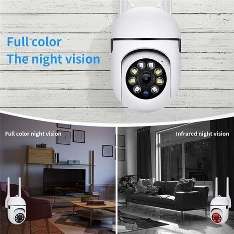 Sicherheitskameras für den Außenbereich, 2,4-GHz-WLAN für den Heimgebrauch, 1080p-Dome-Überwachung, 360°-Rundumsicht, Zwei-Wege-Audio (1/3)