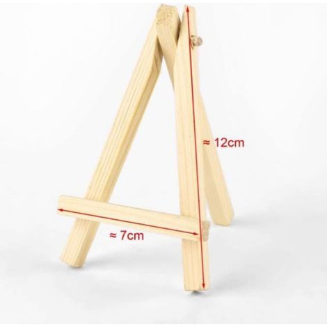 10pcs mini chevalet trépied en bois 12 x 7cm support photo carte mariage fête table (1/3)