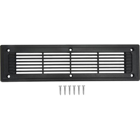 Grille d'aération rectangulaire 300 x 80 mm pour camping-car, bus, remorque et placard de cuisine (1/5)