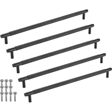 SOTECH Möbelgriff Bügelgriff Blackline VIII schwarz matt  Schubladengriff Schrankgriff inkl. Schrauben - Bohrlochabstand (BA) 320 mm, 5 Stück