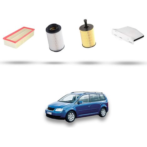 Kit tagliando 4 filtri compatibile con Vw Touran (1T) 1.9 TDI 74kw Dal 2003 al 2004 (1/5)