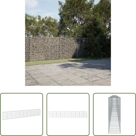 Aménagement extérieur -  Panier gabion avec couvercle 1000x50x150 cm fer galvanisé (1/5)