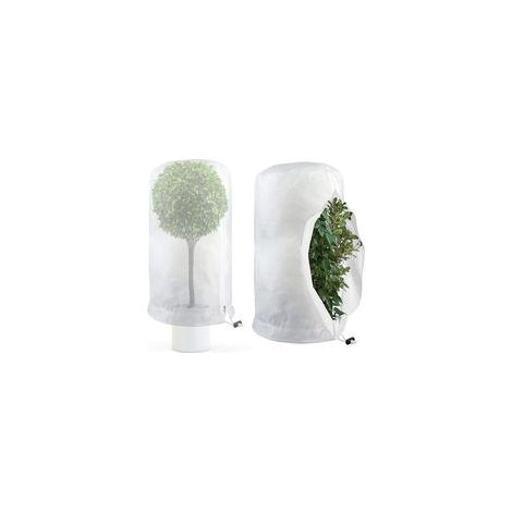 Set of 2 Winter Plant Protectors for Large Potted Plants, 80x100cm Tear-Resistant Bags with Drawstring and Zipper for Frost Protection (1/5)