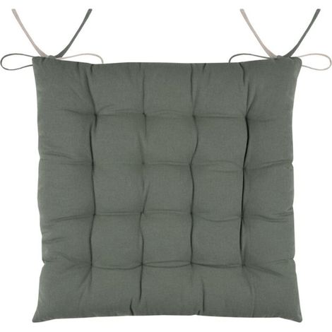 Galette de chaise bicolore Vert 40x40 cm (1/2)