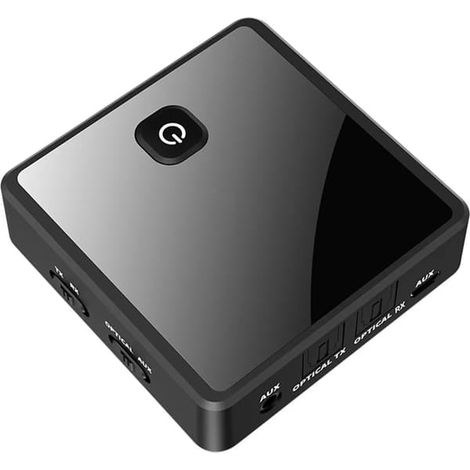 Émetteur-récepteur Bluetooth 5.0 2 en 1 pour haut-parleurs TV, adaptateur optique AUX 3,5 mm, émetteur-récepteur audio sans fil pour ordinateurs, téléviseurs et voitures (1/5)