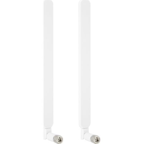 Lot de 2 antennes routeur 4G LTE B593 CPE pour amplificateur de signal sans fil mâle Huawei (blanc).