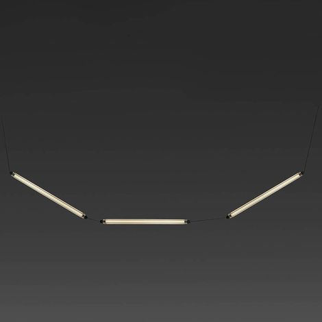 LUMINA 600 3L Sospensione curva nera incasso senza cornice 36W 2200K (1/3)