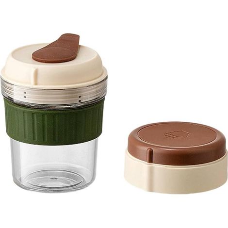 Vaso para cubitos de hielo - Vaso con cubitos de hielo - Con tapa hermética - Diseño a prueba de fugas - Apto para bebidas frías (1/5)
