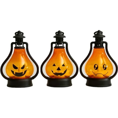 Veilleuse décorative d'Halloween portable pour enfants, haute luminosité, économie d'énergie, gris bronze A (1/5)