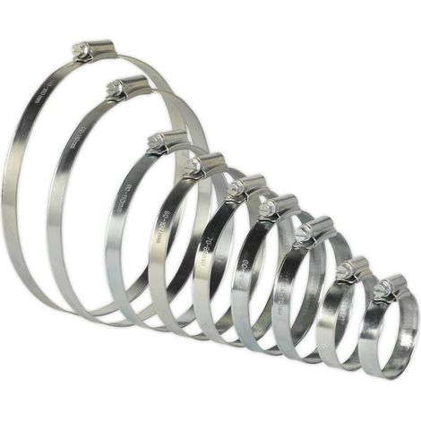 Shcs2 Tuyau Clip Assortiment 26pièce Ø44–160 mm Plaqué zinc