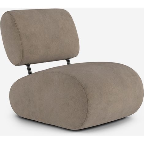 Samtgepolsterter Sessel im modernen Design für Wohnzimmer Tux - Beige (1/5)