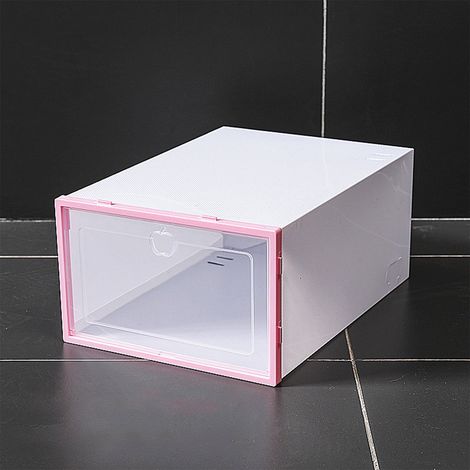 Boite A Chaussures - Pliable Transparente - Type Tiroir - Épaisseur Renforcée - Modulable - Pour Armoire Et Placard - 1 Pièce (1/3)