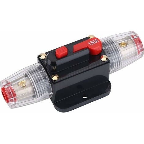 MINKUROW Sicherungshalter DC 12 V-24 V 150 A Manueller Reset-Sicherungshalter Modifizierter Audio-Leistungsschalter Manueller Reset-Schalter Unterbrecher