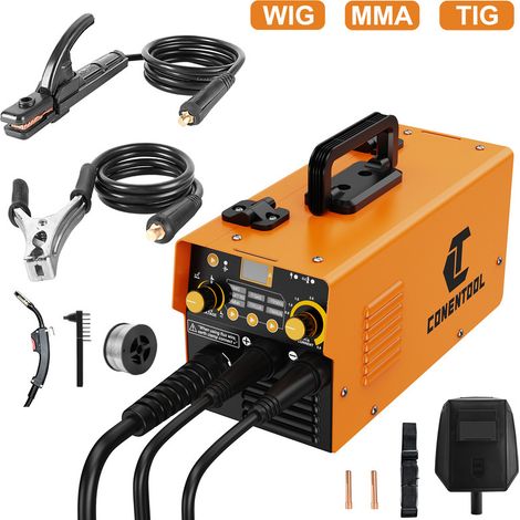 Machine à souder électrique CONENTOOL - 230 V MIG Machine à souder à arc à onduleur - 200 A Poste à souder MMA - pour le soudage DIY - écran d'affichage numérique - Avec Masque et électrodes (1/5)