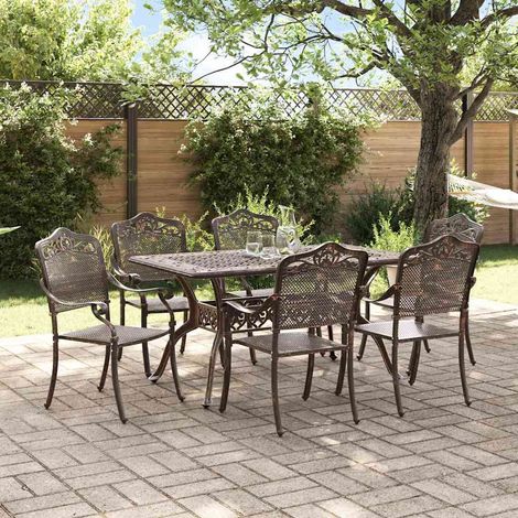 Teenpull – Garten Essgruppe 7 Stk. Bronze Aluminium (1/5)