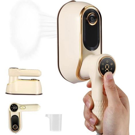 Fer à vapeur de voyage, 1200 W, écran LCD, chauffage rapide en 10 secondes, poignée rotative à 180°, pour la maison, le dortoir