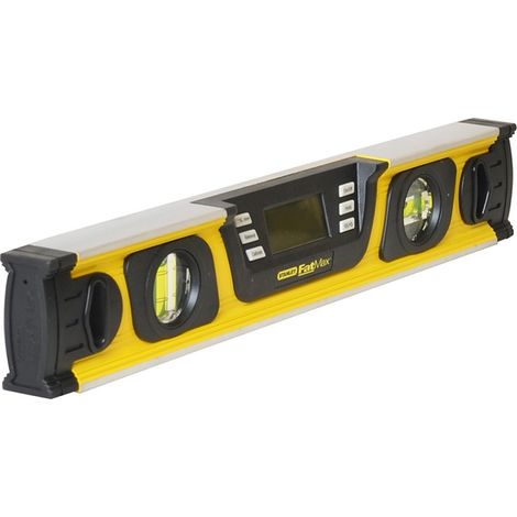 Stanley FATMAX Digital Spirit Level and Inclination Gauge - 40 cm with Backlit LCD, 2 Bubble Vials, 0°-360° Range
