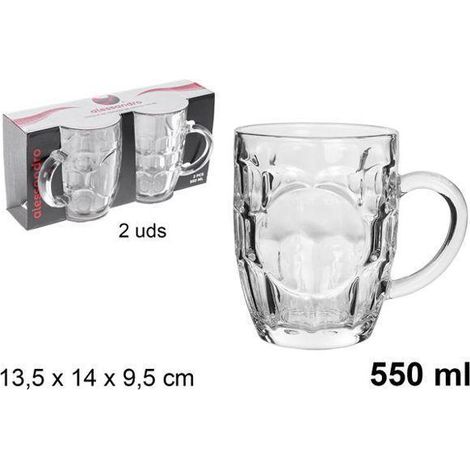 55 cls jarra pinta cerveza tanque tipica inglesa 550 ml. - caja 2 unidades