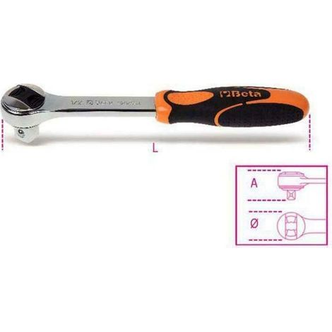 CRICCHETTO REVERSIBILE CON ATTACCO QUADRO MASCHIO 1/2" CROMATO ART. 920/55X