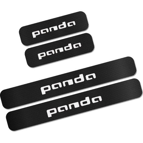 (Inscription blanche,pour PANDA) Autocollants de seuil de porte pour Fiat 500 Panda Punto Tipo Abarth - Protection en fibre de carbone - Accessoires auto (1/3)