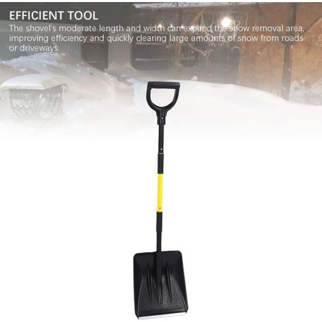 Pelle à Neige Durable avec Manche Ergonomique et Lame Aluminium, Longueur 113 cm pour Déneigement Rapide Allée et Garage (1/4)