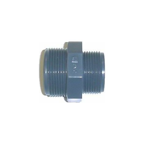 Raccord d'évacuation PVC – Mamelon réduit à visser 2''-1''1/2 – Pression maximale 16 bars – Connexion étanche pour plomberie – Sorodist