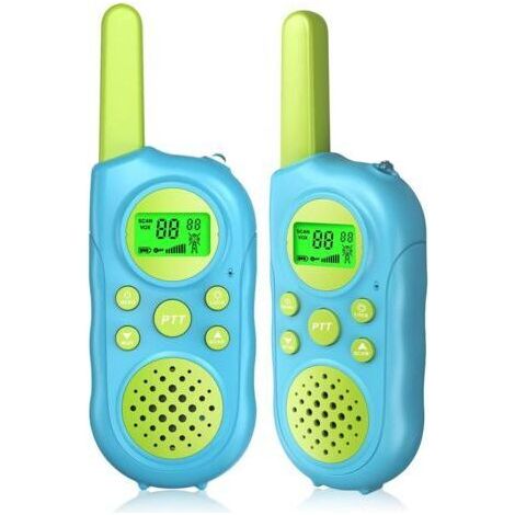 Pair Talkie Walkie Enfants, Talkie Walkie Batterie avec 22 Canaux, Lampe De Poche, Portée De Communication 3km, Toki Walki À Partir De 3 Ans Garçons, Filles, Cadeau De Noël des Enfants,Camping (1/4)
