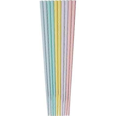 Baguettes réutilisables en fibre de verre, compatibles lave-vaisselle, légères et multicolores - Coffret cadeau de 5 paires (1/5)